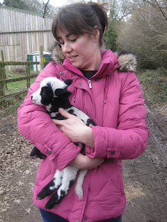 Liz with Baby Lamb