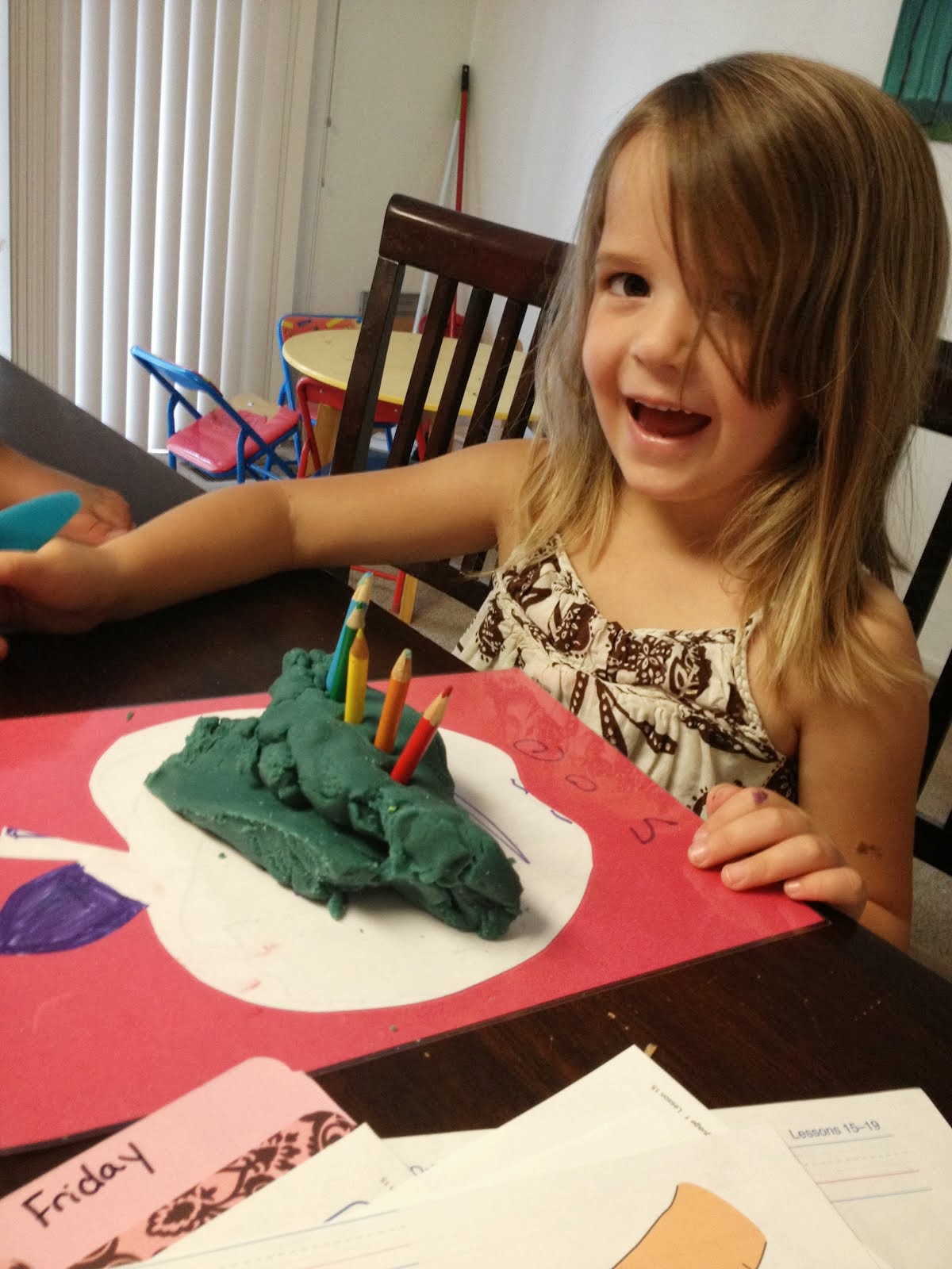 Mothering with Creativity Apple Placemats (Great for Playdough)