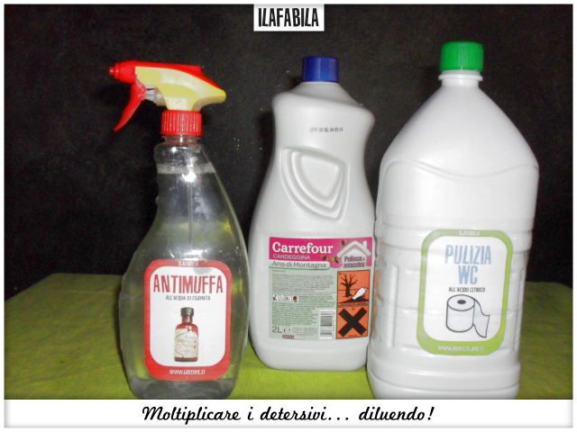 Moltiplicare i detersivi... diluendo la candeggina Moltiplicare i detersivi... diluendo la candeggina