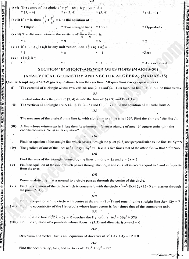 practical centre guess papers 2015 class 12th