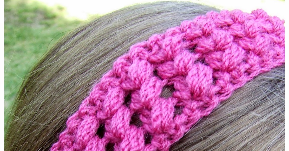 FitzBirch Crafts Criss Cross Puff Crochet Headband