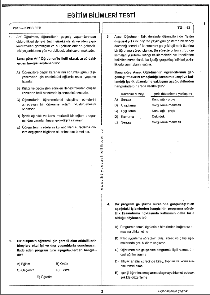 Kpss Cikmis Sorular Ve Cevap Anahtarlari Derste Com