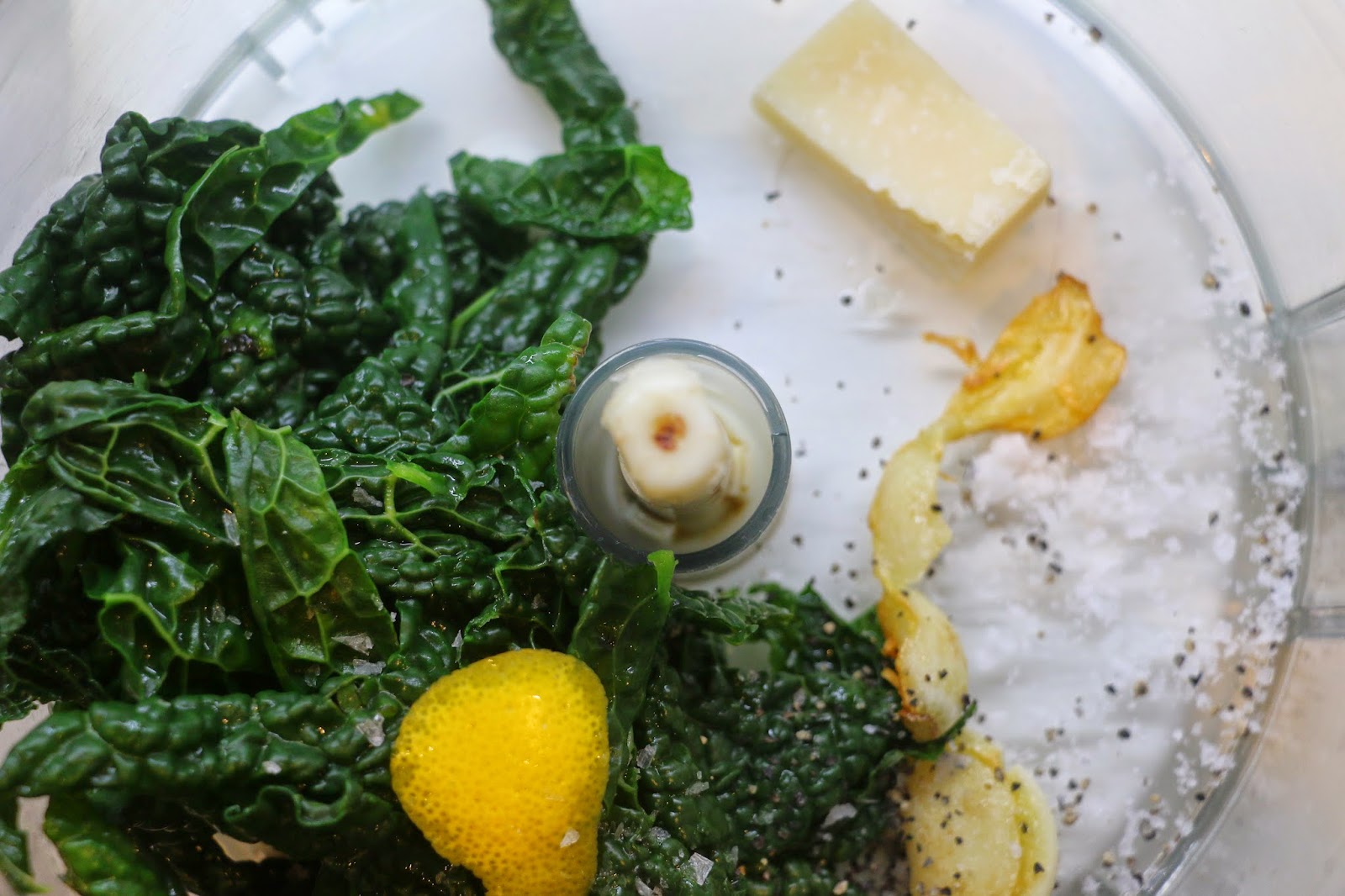 Spaghetti with Lemon Cavolo Nero Pesto