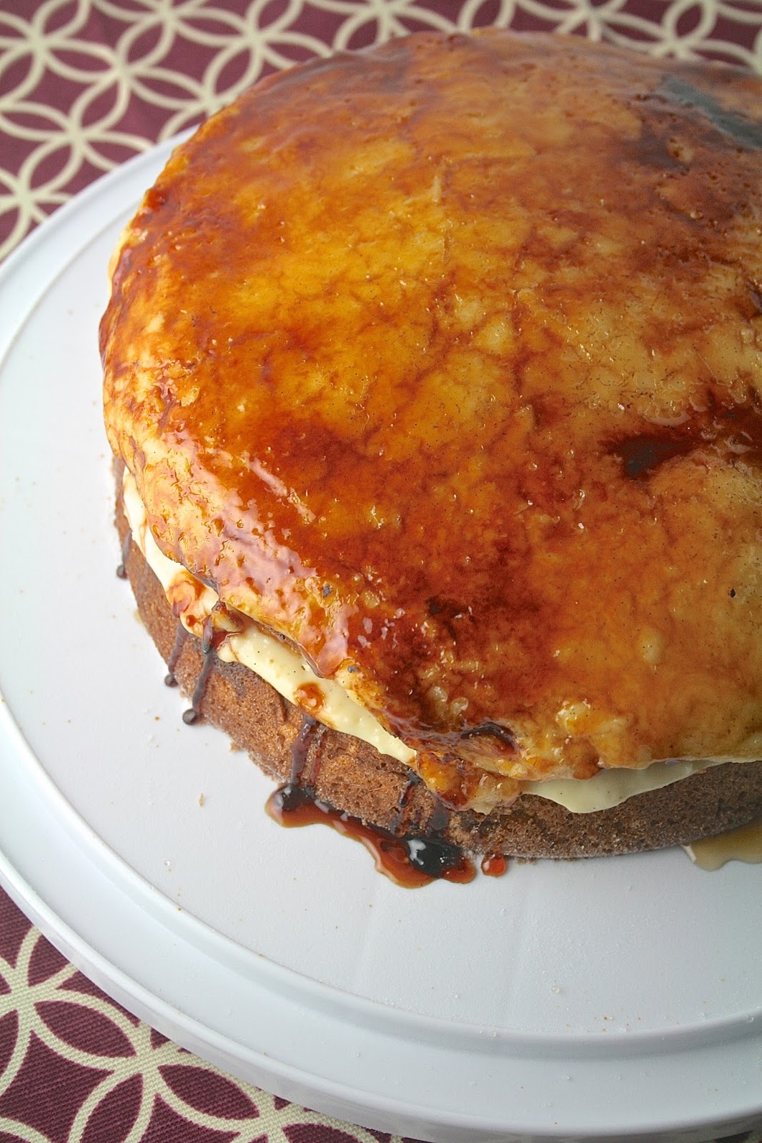 Oregon Transplant Creme Brûlée Cake