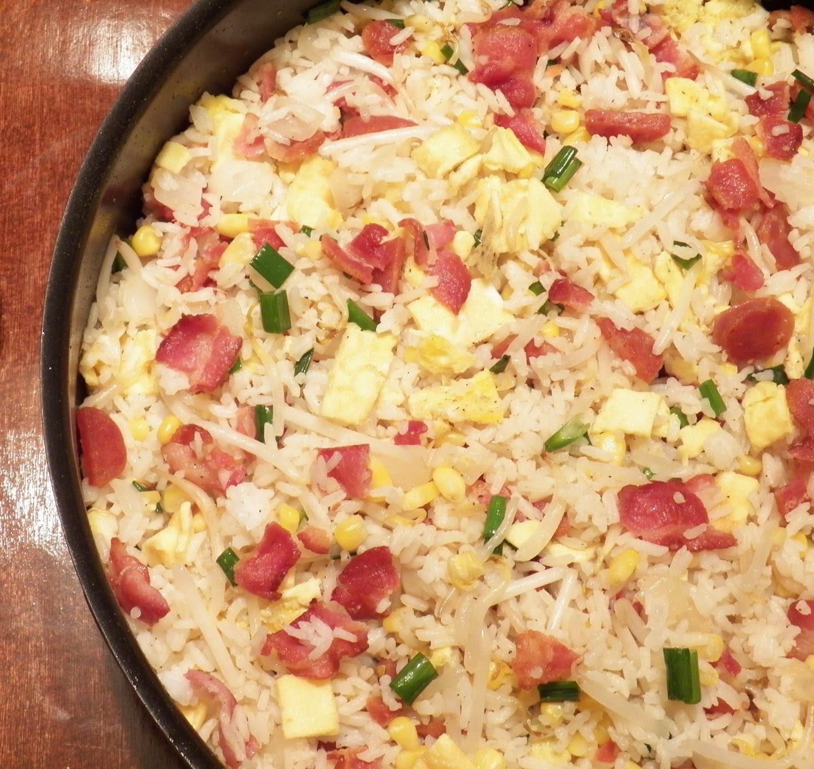 BACON EGG AND SWEET SAUSAGE FRIED RICE In Good Flavor Great Recipes Great Taste