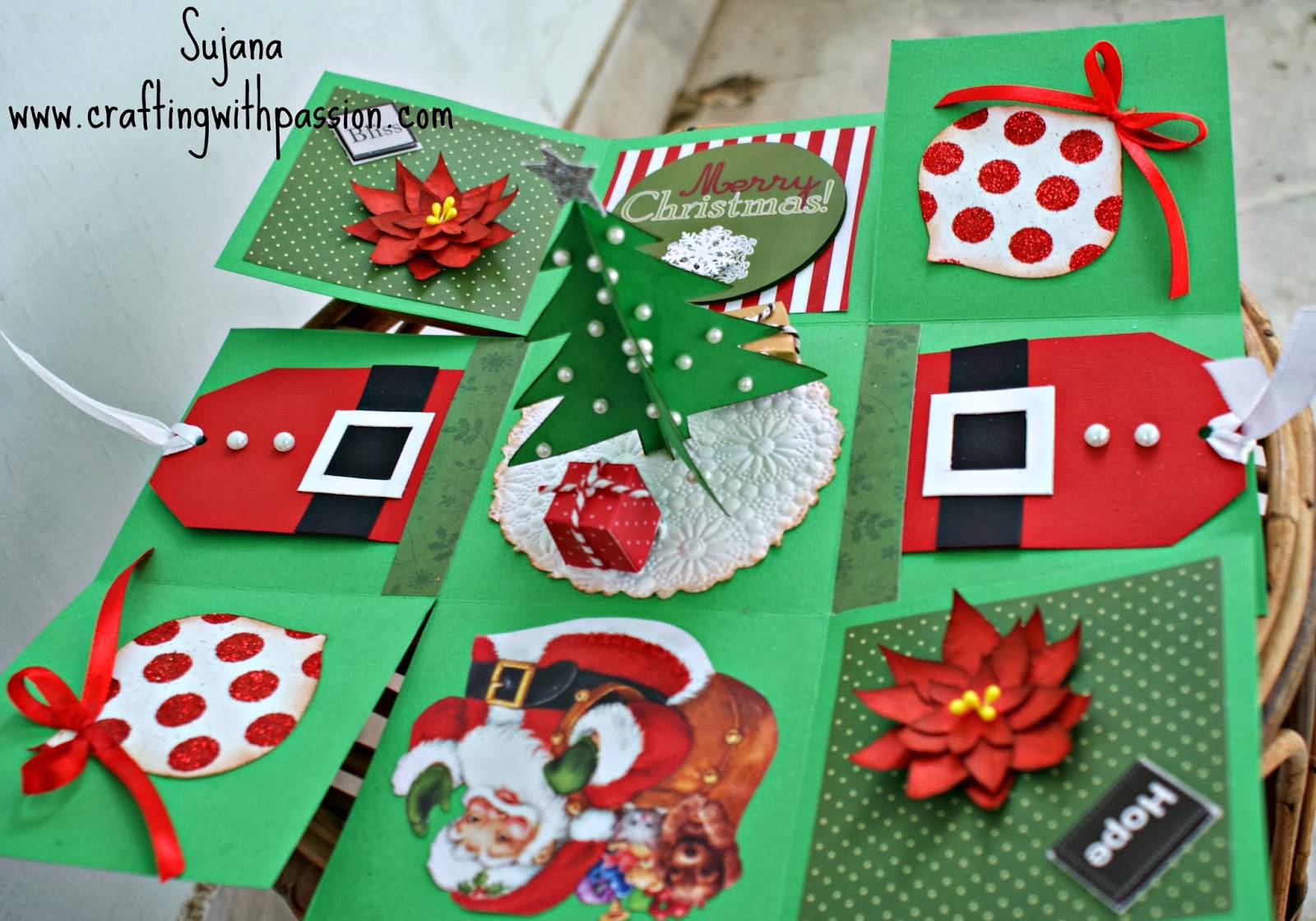 Crafting With Passion Christmas Exploding Box
