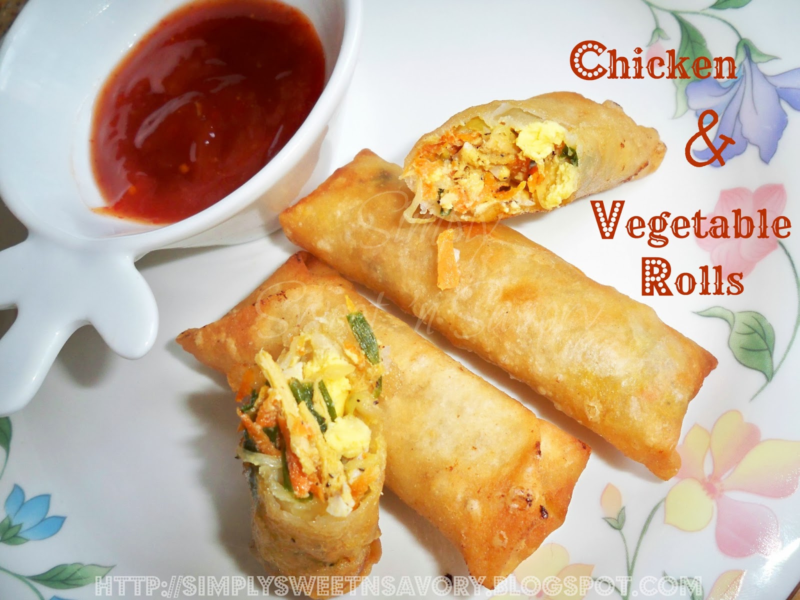 Simply Sweet 'n Savory Chicken & Vegetable Rolls