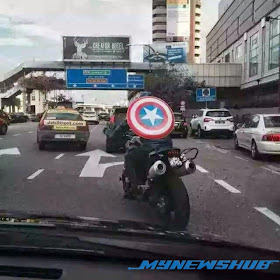 Superhero Captain America Buat Apa Di Johor Bahru?, info, terkini, sensasi, viral. lawak, 