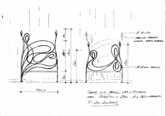 Proyecto de creación de una cama de forja y un cabecero de forja