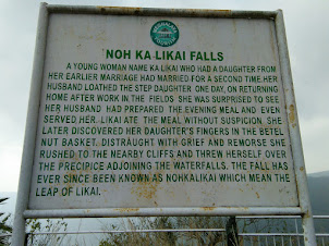 Nohkalikai waterfalls.