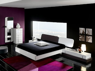 Black and Purple Color Combination for Your Room