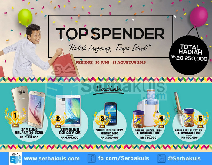 Promo Lakupon Top Spender Berhadiah SAMSUNG Galaxy S6 Promo Lakupon Top Spender Berhadiah SAMSUNG Galaxy S6