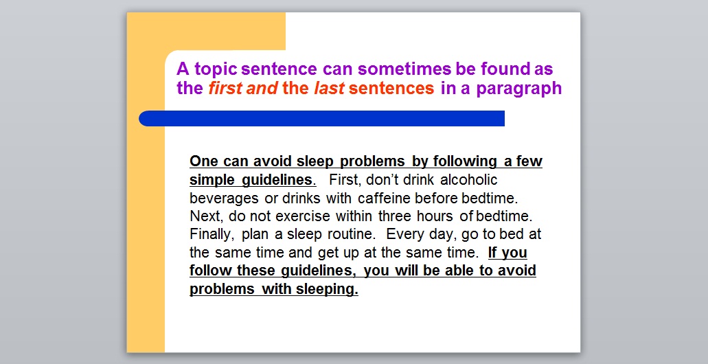 implied topic sentence What is implied topic sentence 1 some paragraphs doesn't state there topic sentences 2 this doesn't mean that there is no total topic sentence on it 3. implied topic sentence What is implied topic sentence 1 some paragraphs doesn't state there topic sentences 2 this doesn't mean that there is no total topic sentence on it 3.