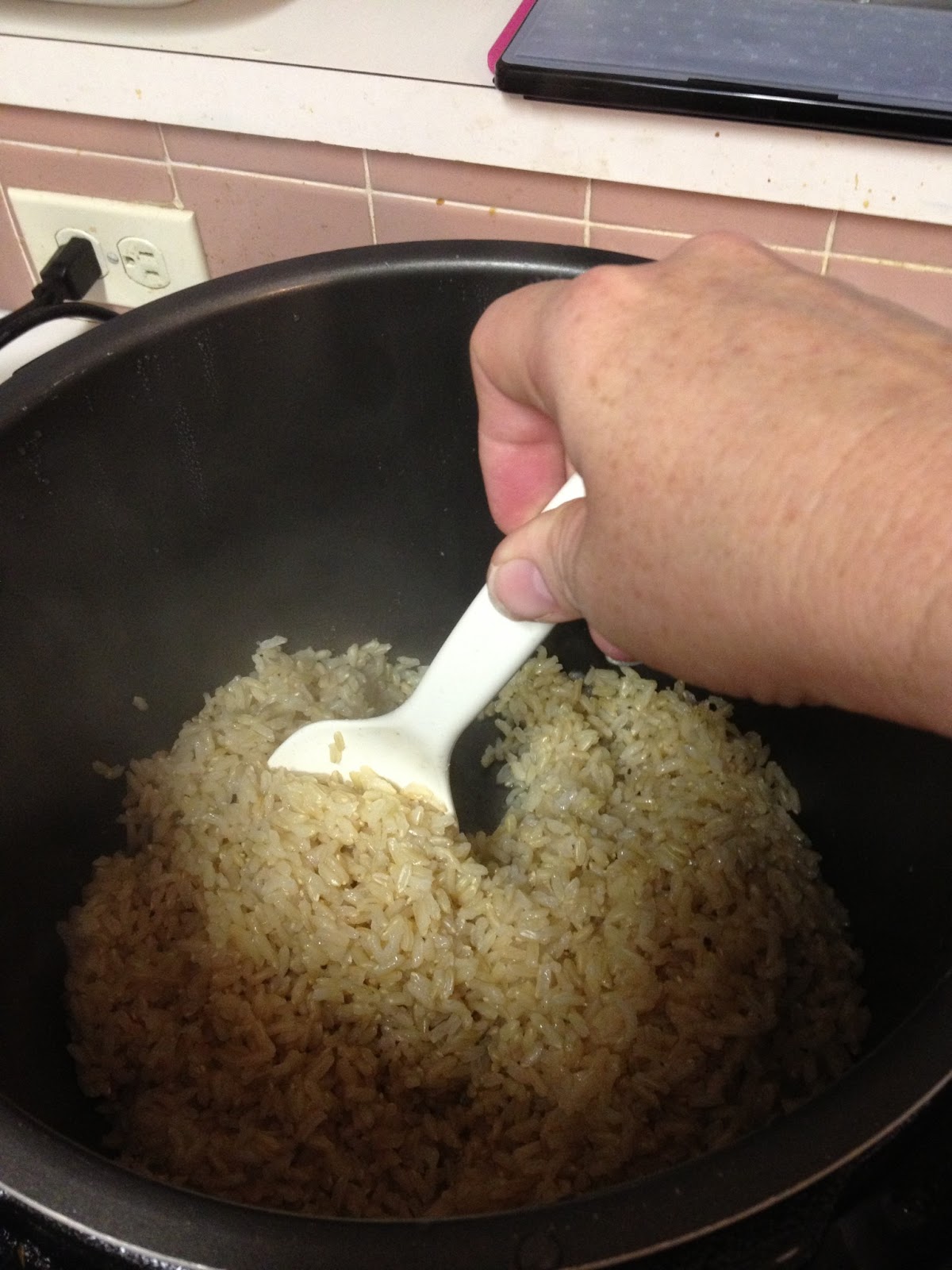 Tracy Cooks in Austin Brown Rice in the Pressure Cooker