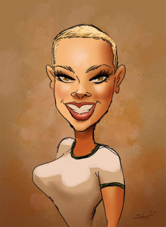 Before I quit for the day I did this quick caricature of Amber Rose