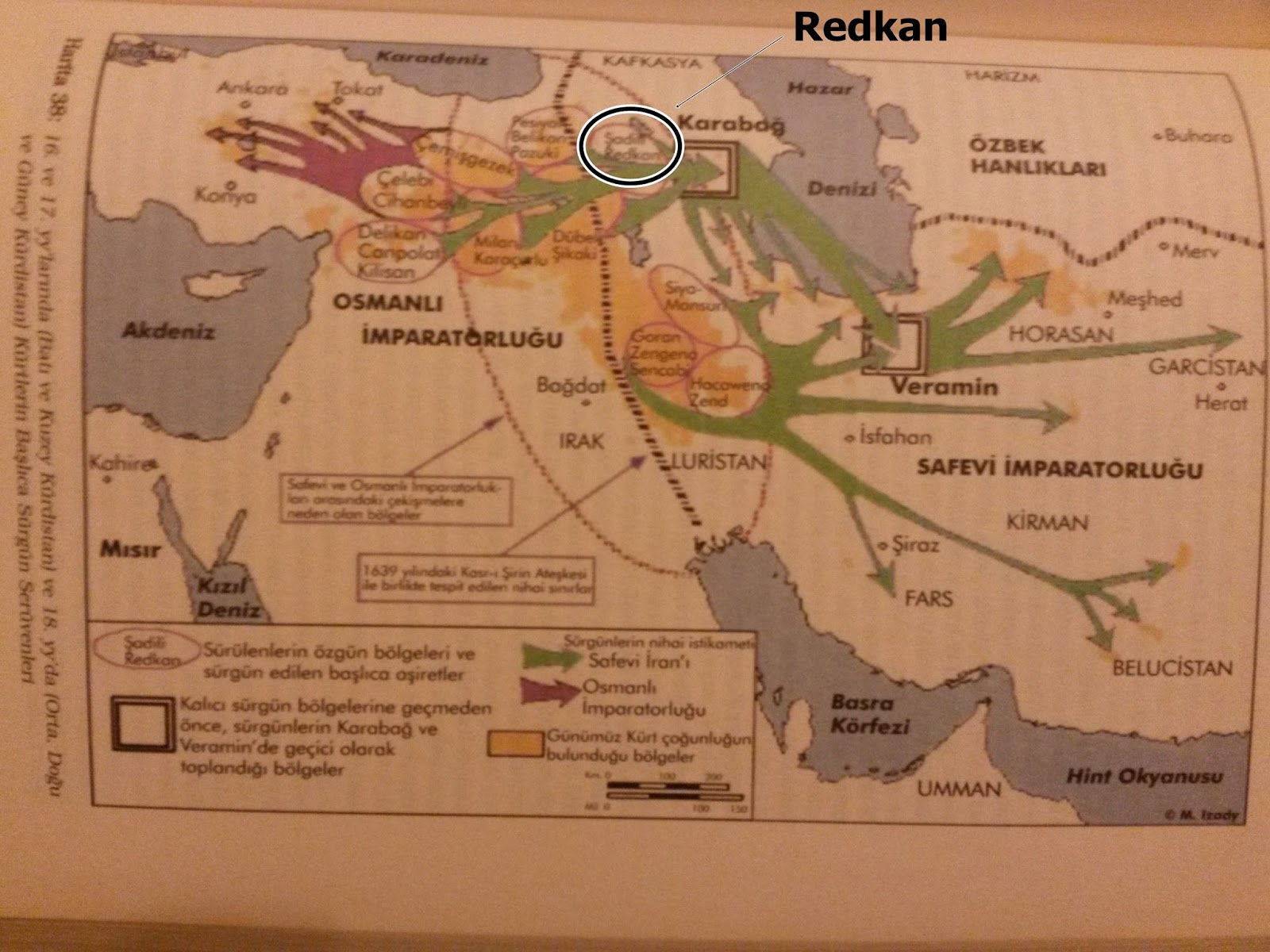 Redki Aşiretinin 1600 ve 1835'li Yıllarındaki Konumu