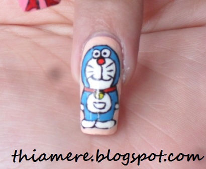 doraemon nail art