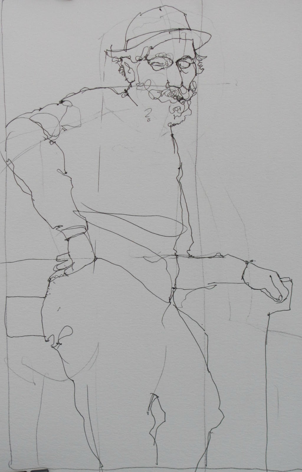 Modified Contour Line Drawing : The watercolour log charles reid at stow may