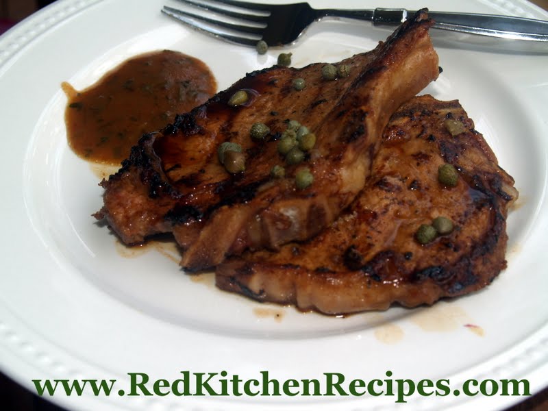 Red Kitchen Recipes Veal Loin Chops with Fond De Veau