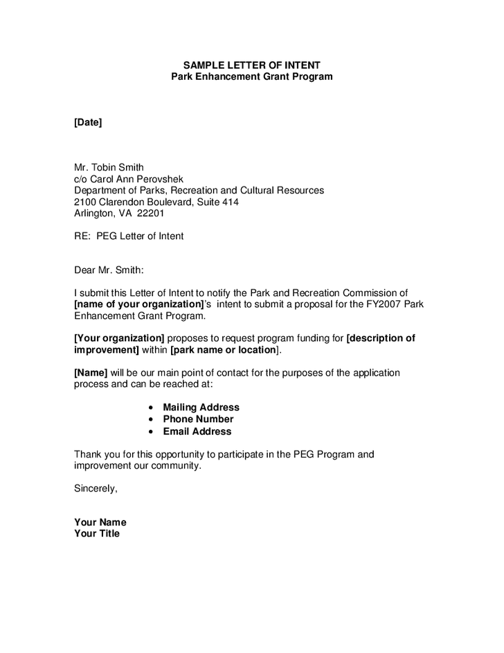 Sample letter of application for grant