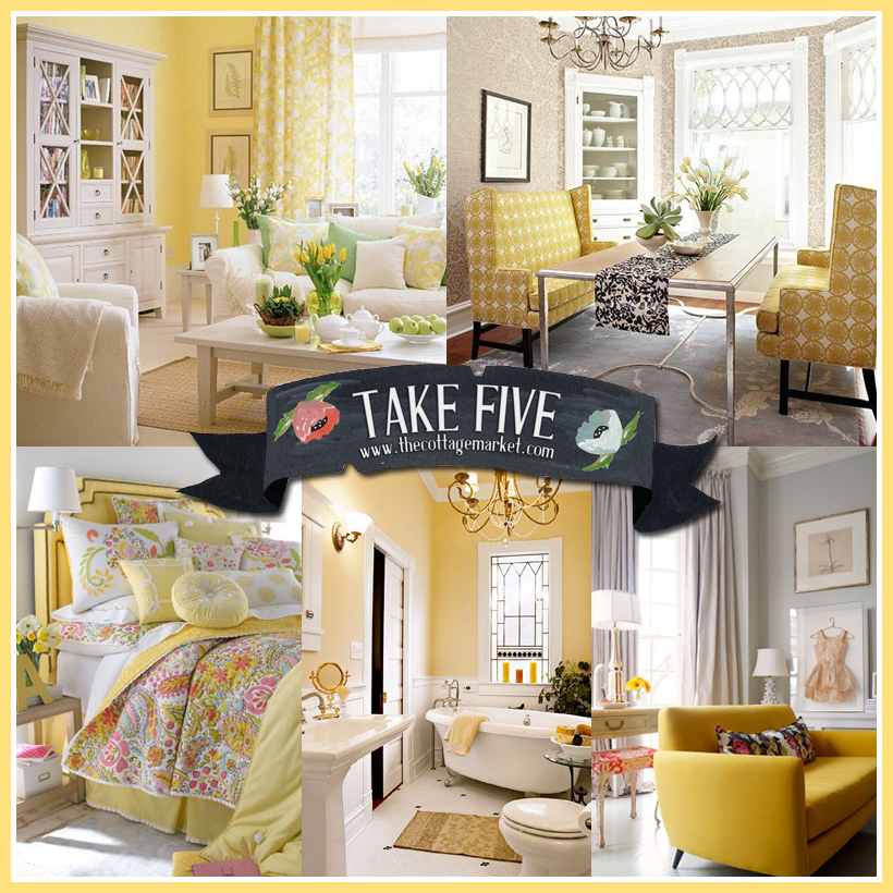 Take 5 Decorating with Yellow The Cottage Market
