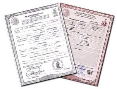 Registro Civil Mexico Nacimientos