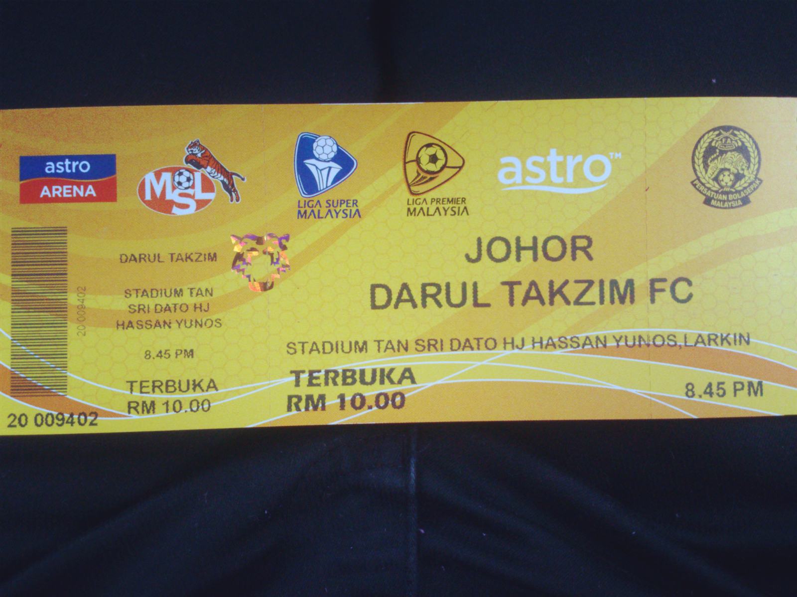 Liga Super : Johor Darul Takzim vs Terengganu