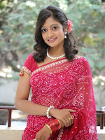 Sandeepthi glamorous pink saree photo shoot-cover-photo