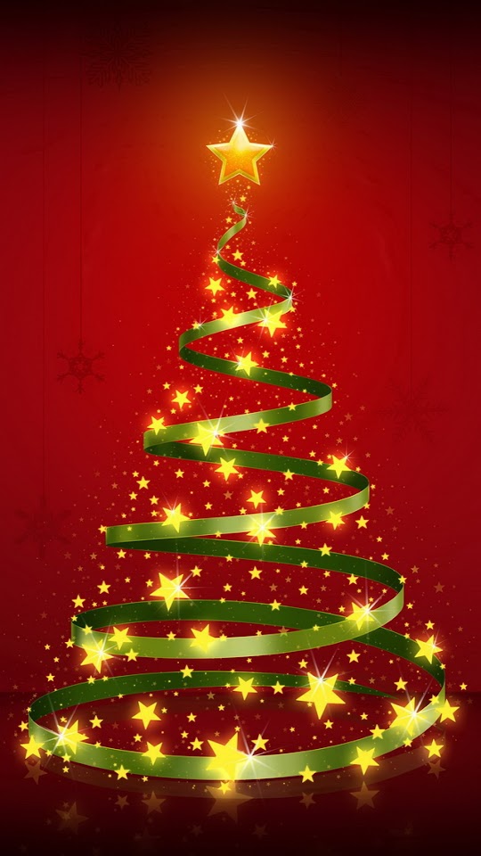   Green Ribbon Christmas Tree   Android Best Wallpaper
