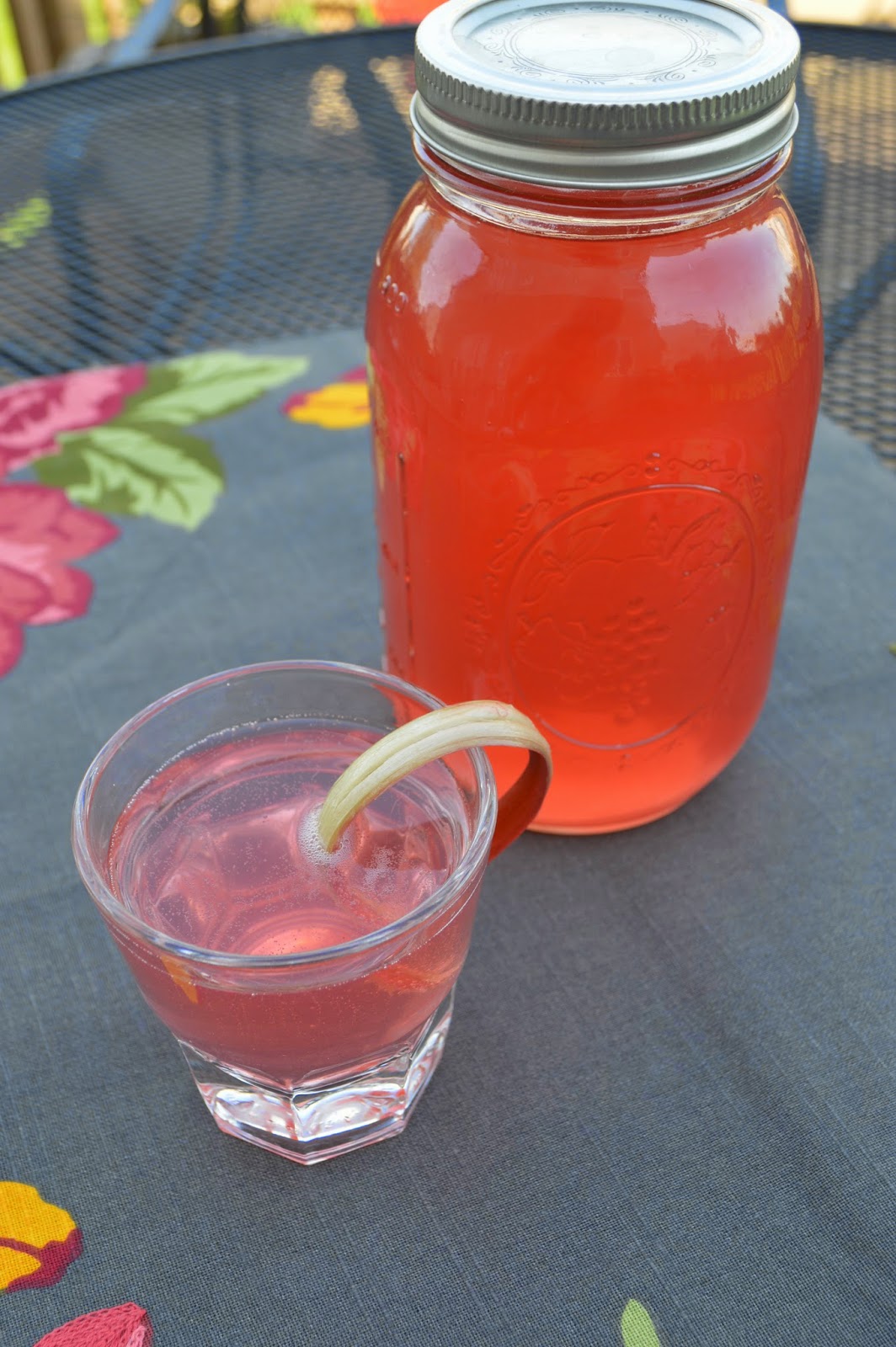 From Scratch Rhubarb Vodka Tonic and a Homemade Rhubarb Ginger Liqueur