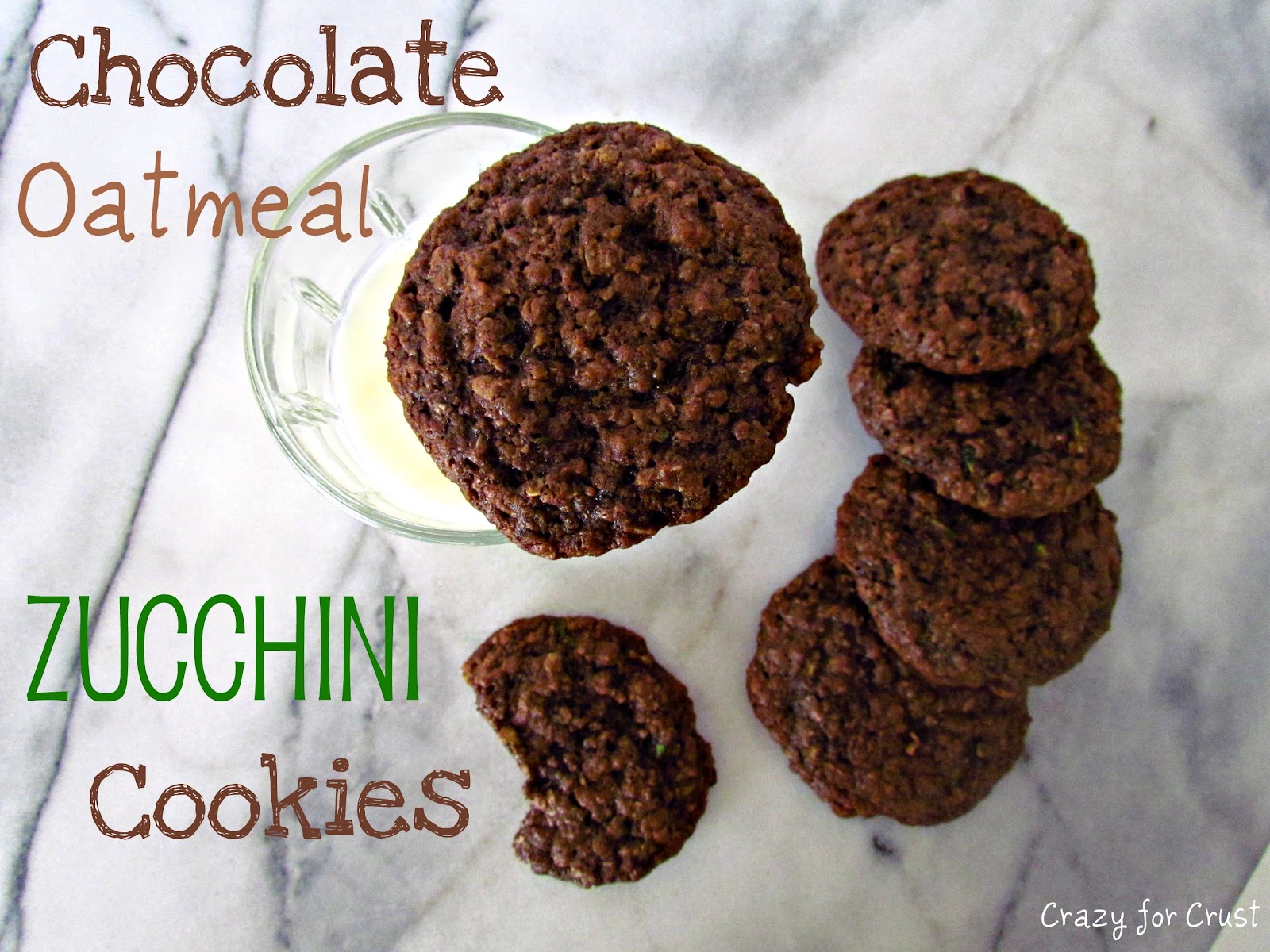 Chocolate Oatmeal Zucchini Cookies Crazy for Crust