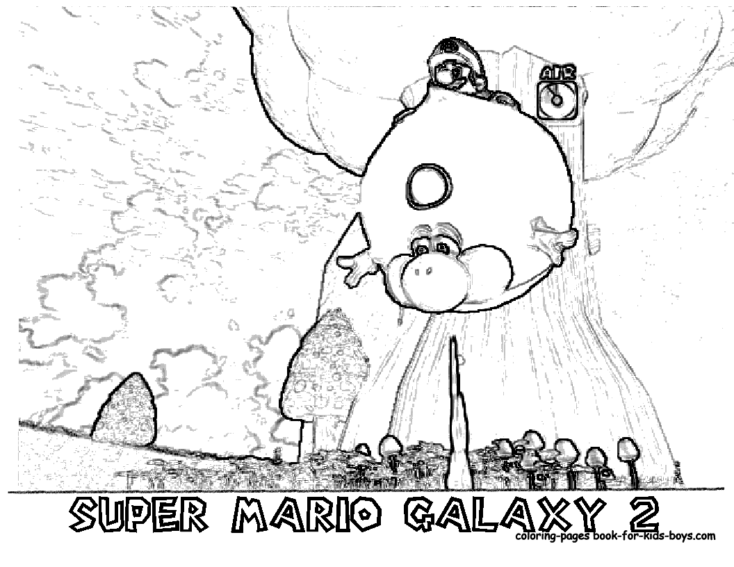 super mario galaxy 2 coloring pages