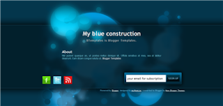 My blue construction Blogger Template, under construction blogger template. grate color combination 