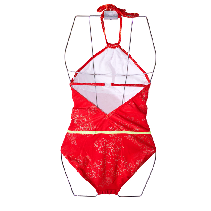 FASHION CARE 2U S114 Red Halter One Piece Swimsuit Swimwear XL