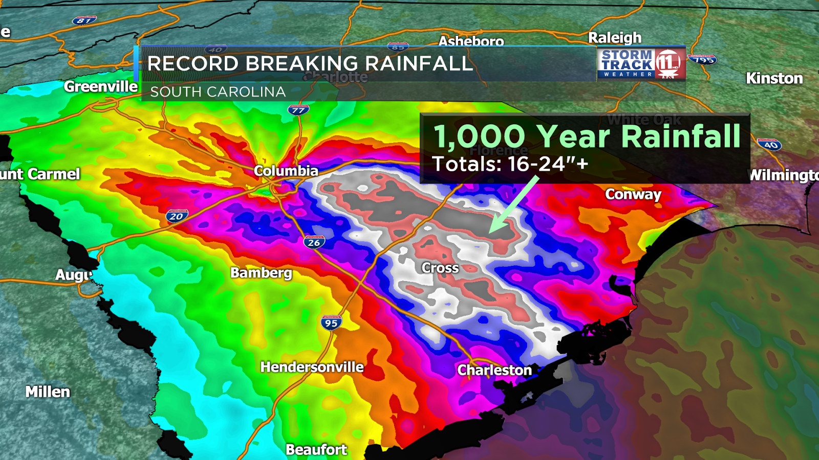 First Alert Weather Severe Flooding in South Carolina