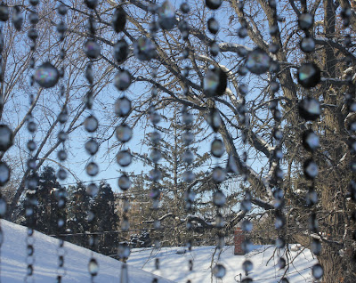 crystals in a window