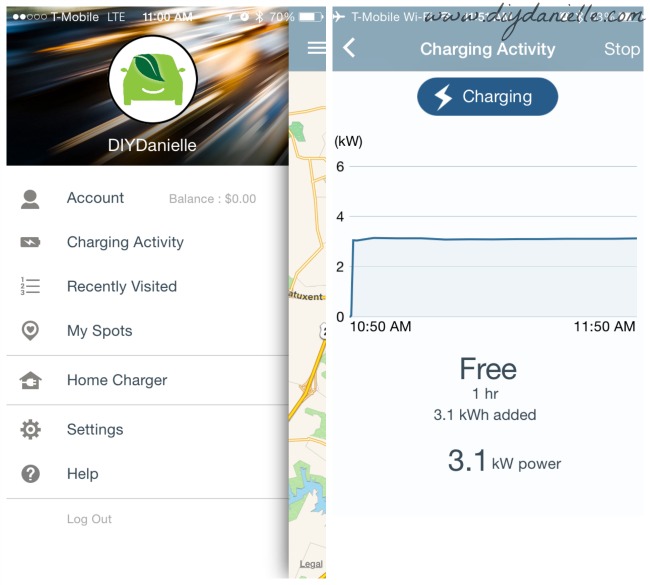 Using Chargepoint app for charging an electric vehicle. Using Chargepoint app for charging an electric vehicle.