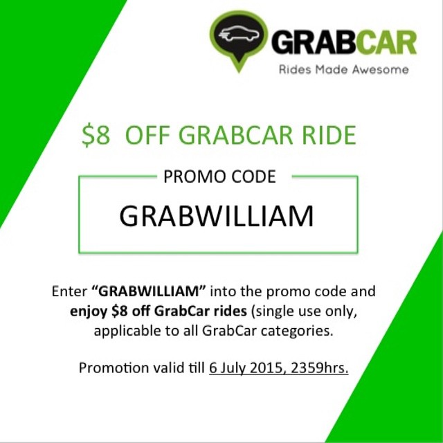 Promo Codes for FREE GRABCAR RIDES and 8 OFF GRABCAR RIDES! OnlyWilliam