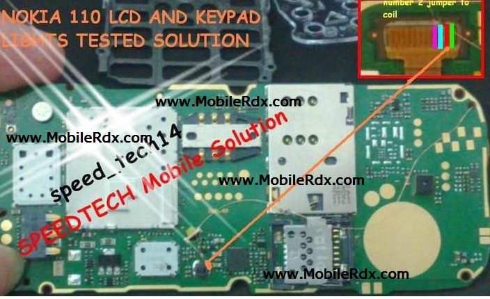Nokia 110 And 111 Lcd Light Jumper Solution