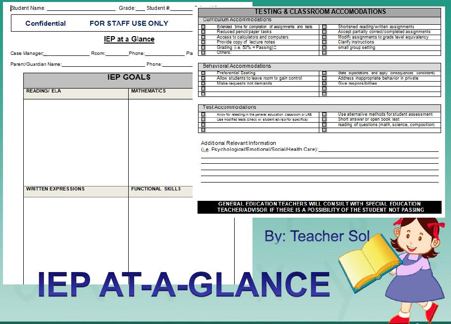 blank iep form template