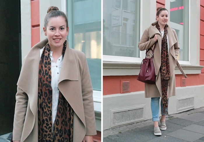 BEIGER LANGER MANTEL UND DUNKELROTE BUCKETBAG - La Mode et Moi, der Modeblog aus Köln La Mode et Moi, Modeblog, Modeblog Köln, Fashionblog Cologne, beige Longcoat, Herbsttrend, nude Coat, red Bucket Bag, marsala Detail, marsala Outfit, trend outfit autumn