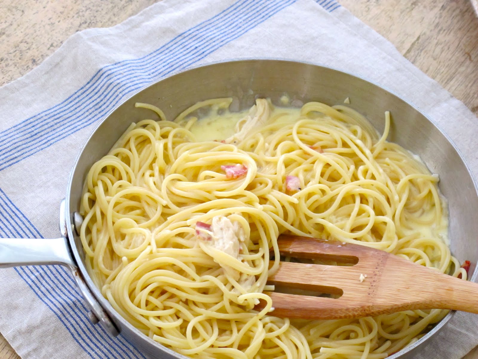 Jenny Steffens Hobick Chicken Carbonara Roasted Chicken, Fresh Basil