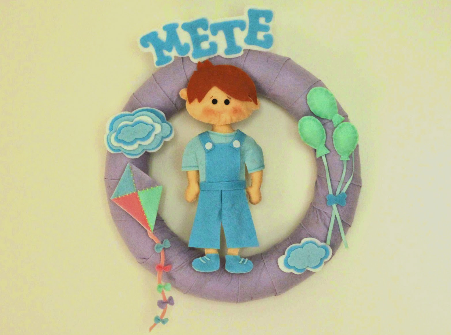 Keçeden Hayaller! Mete bebeğin kapı süsü