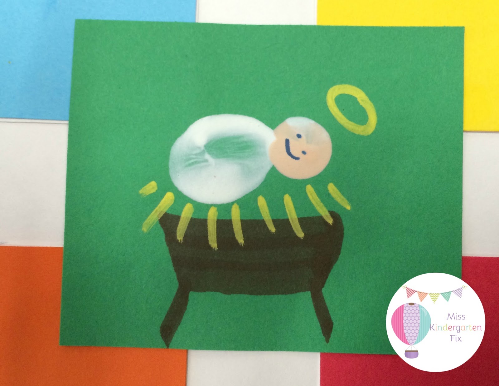 Miss Kindergarten Fix Nativity Scene Handprint Parent Gift