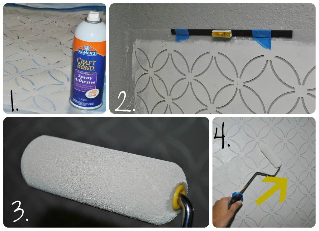 PBJstories Stenciling on textured walls the Kitchen Pantry