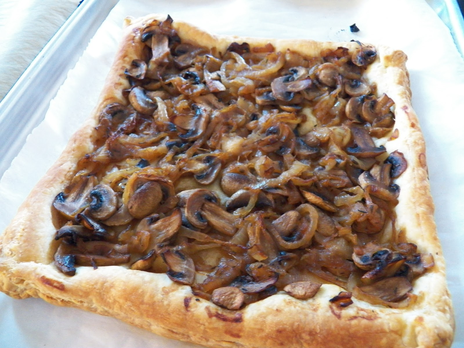 Onion and Mushroom Tart with Goat Cheese. Sid's Sea Palm Cooking