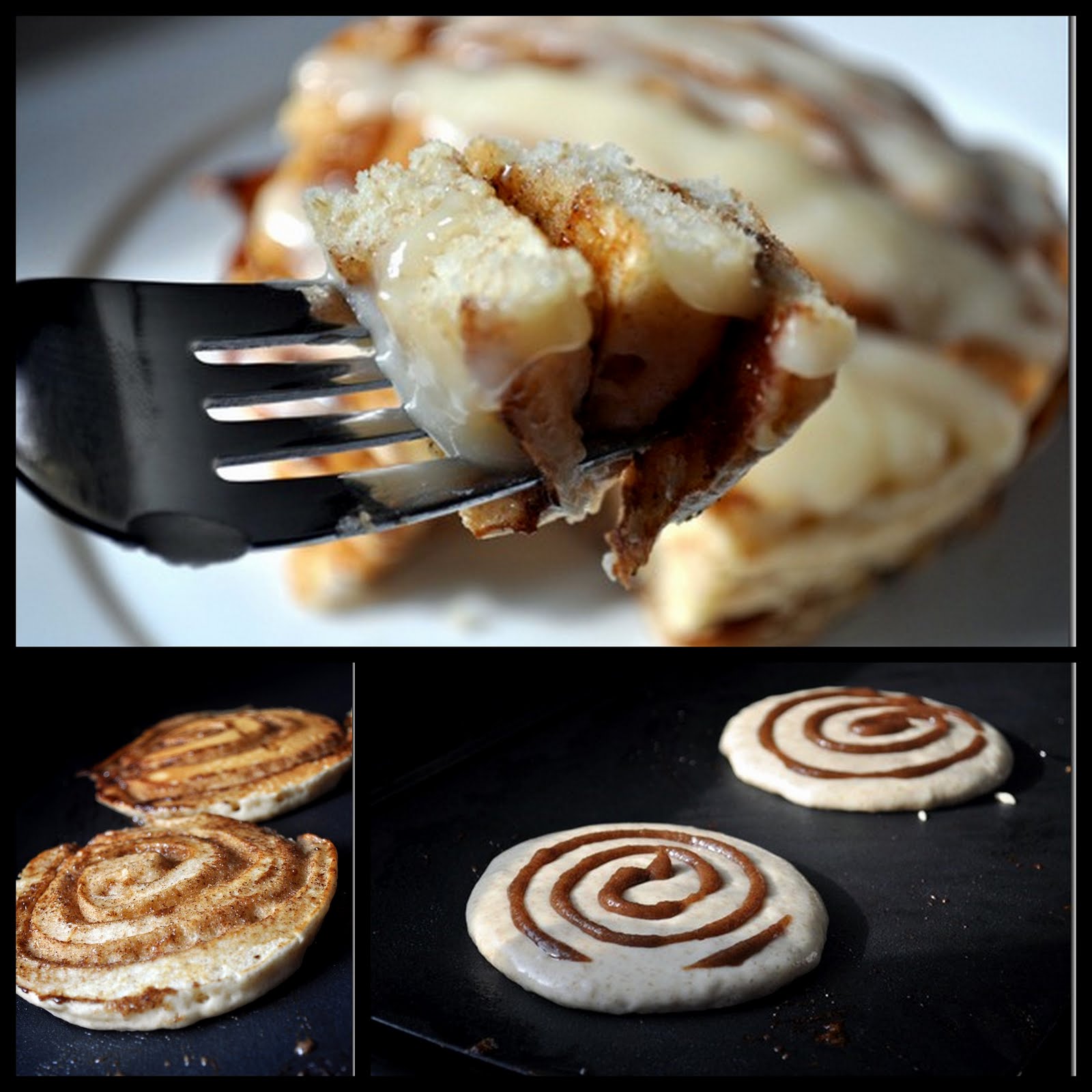 My Five Men Cinnamon Roll Pancakes