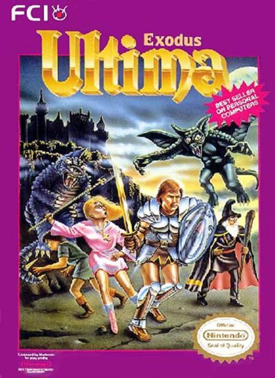 8Bit City Ultima Exodus NES Box Scans