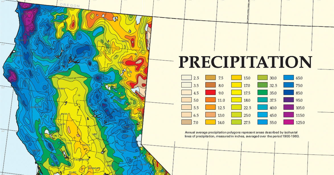 Marc Valdez log Cool California Precipitation Map