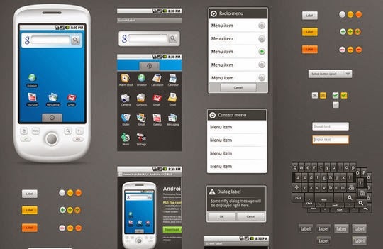 Android GUI PSD Vector Kit Android GUI PSD Vector Kit